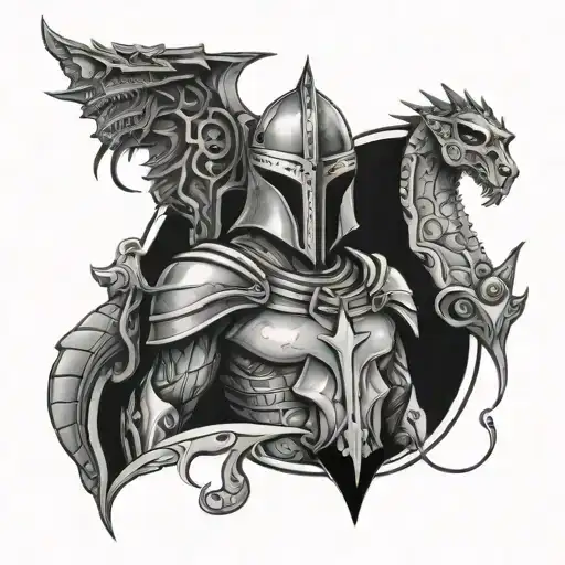 Area 51 and King Arthur  tattoo design idea