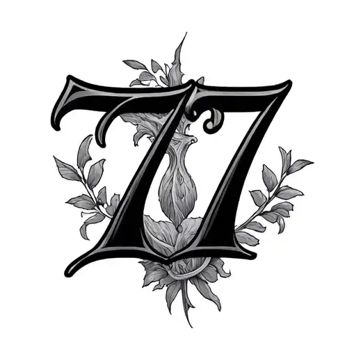 777 Roman Numerals tattoo design idea