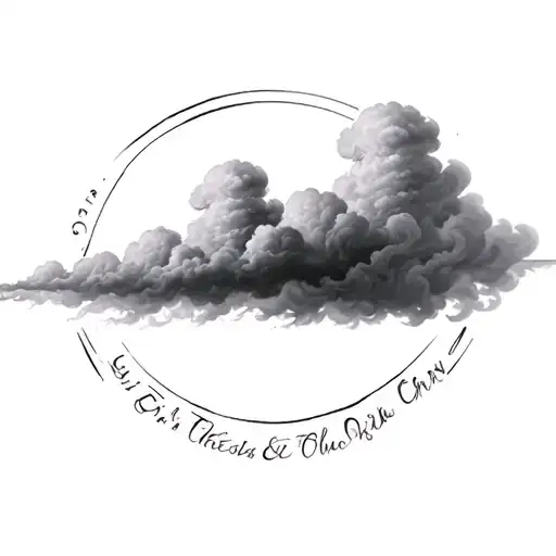 Coverup Clouds and Smoke tattoo design idea