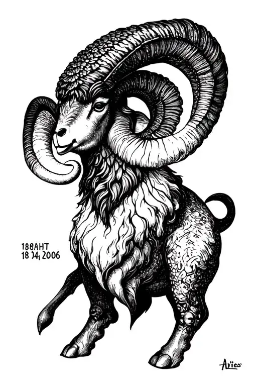birth date 18 04 2006 zodiac sign aries zodiac sign tattoo design idea