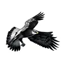 falcon diving tattoo design idea