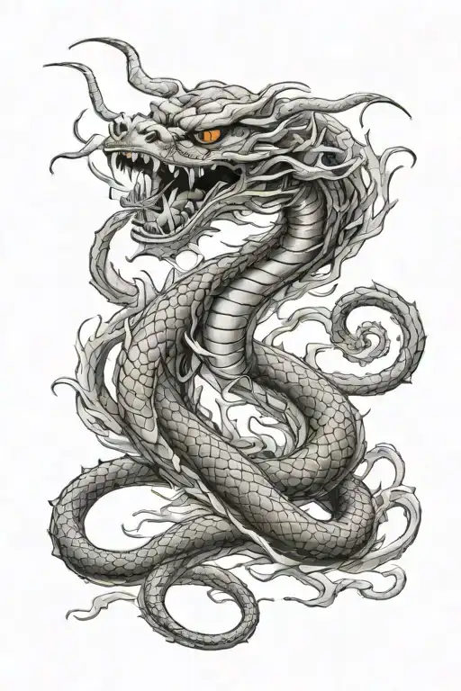 Shenron from Dragon Ball tattoo design idea