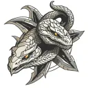 the snake tattoo of liquid snake in metal gear solid tattoo design idea