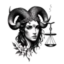 Libra Aries tattoo design idea