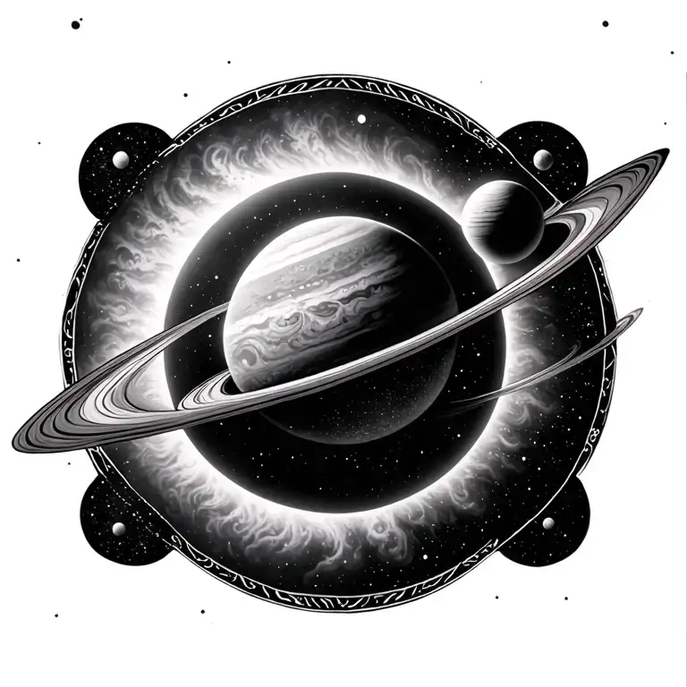 Chakra Planets Galaxy Universe tattoo design idea