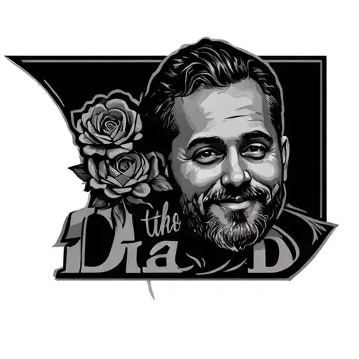 Dad Memorial tattoo design idea