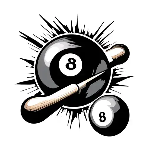 billiards tattoo design idea