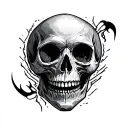 Ghost Skull tattoo design idea