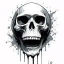 Ghost Skull tattoo design idea