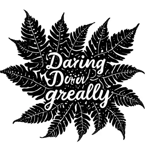 "Daring greatly" "Daring greatly" fern leaf tattoo design idea