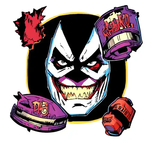 dc comic villains tattoo design idea