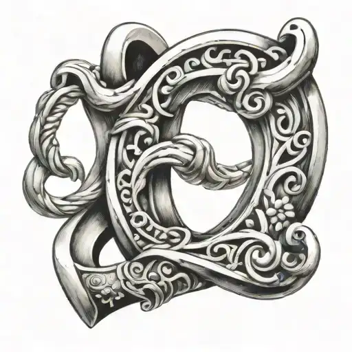 horseshoe lucky charms tattoo design idea