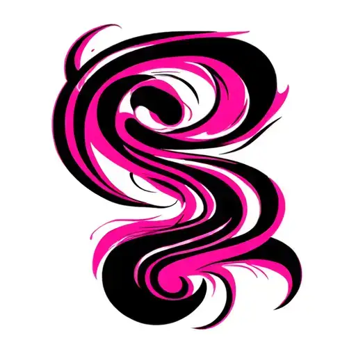 Filler Smoke pink tattoo design idea