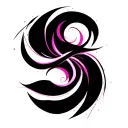 Filler Smoke pink tattoo design idea
