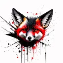 gull and fox tattoo design idea