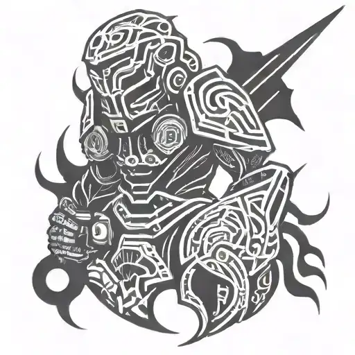 doom slayer tattoo design idea