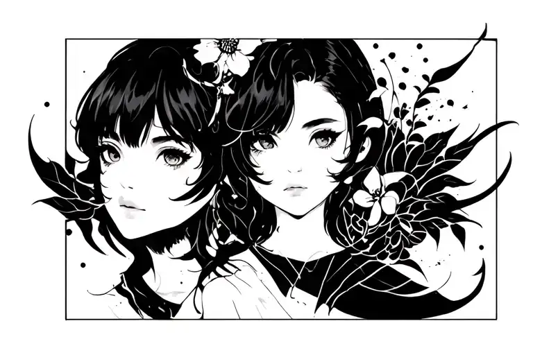 Negative Space tattoo design idea