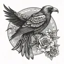 moon crow books tattoo design idea