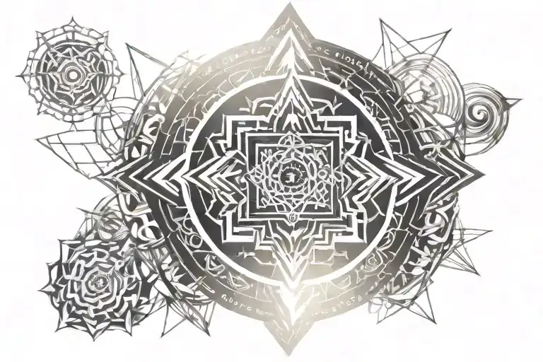 Sri Yantra Mandala tattoo design idea