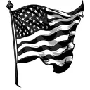 USA flag with Christian tattoo design idea