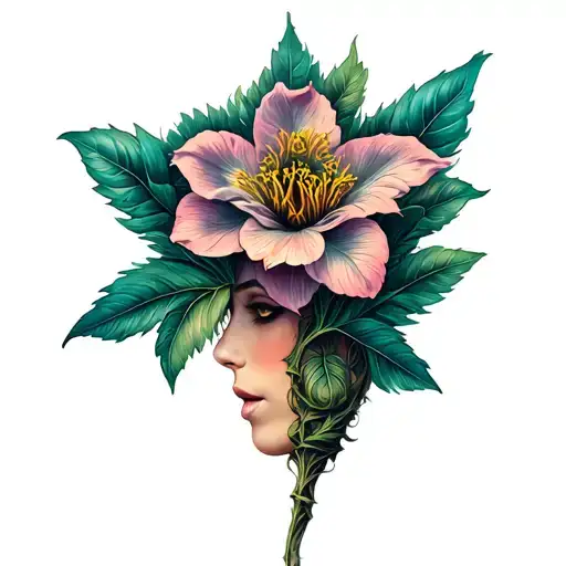 female mandrake flower tattoo tattoo design idea