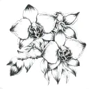 black borneo orchid tattoo design idea