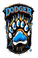 "Dodger" Dog paw tattoo design idea