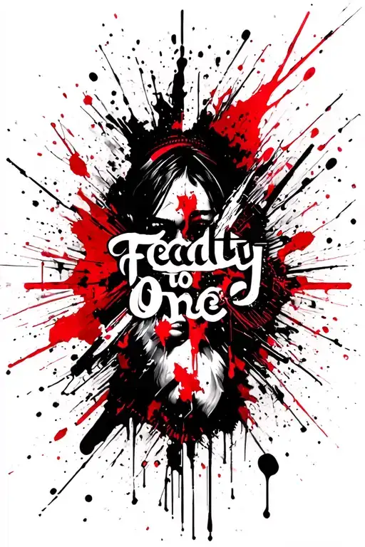 Prism of light, "Fealty to One" written tattoo design idea