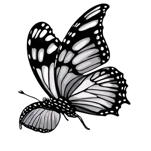 Butterfly Rib tattoo design idea