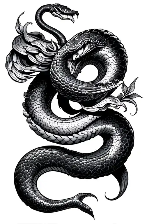full serpent tattoo design idea