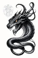 full serpent tattoo design idea