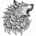 wolf alpha trading tattoo design idea