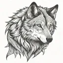 wolf alpha trading tattoo design idea