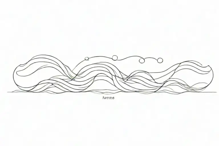 waves flowing tattoo design idea