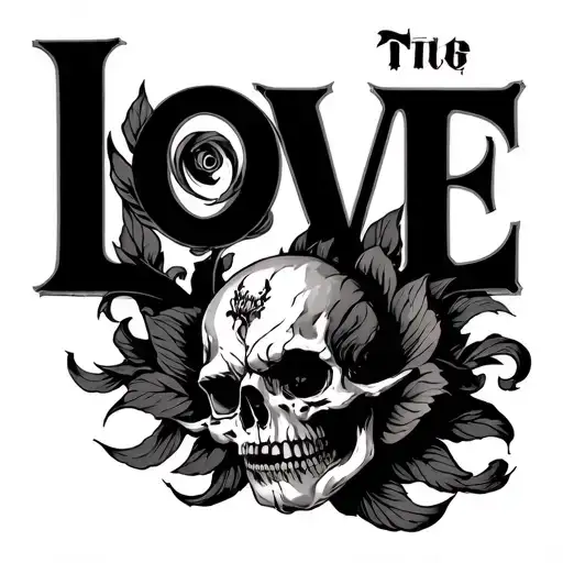 Love Evil tattoo design idea