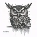 blade runner owl tattoo design idea