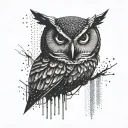 blade runner owl tattoo design idea