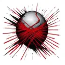 red string theory interwoven tattoo design idea