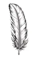 Bird feather tattoo design idea