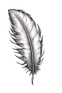 Bird feather tattoo design idea
