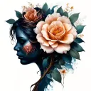 I need a tattoo that will be on my stomach just under the right boob so it can cover my scar where they removed stones.  tattoo design idea