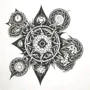 bdsm dominant simbol tattoo design idea