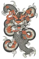 Orochi tattoo design idea