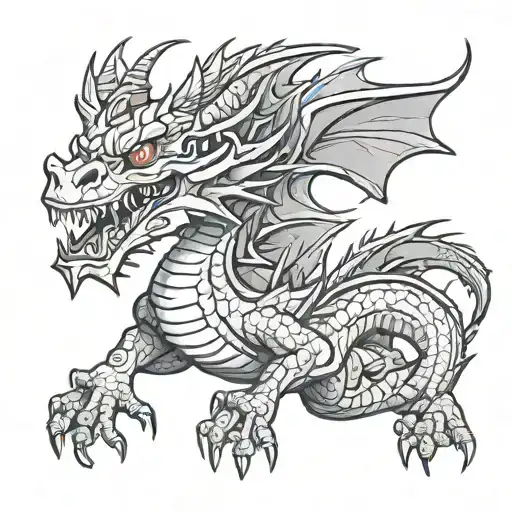 western dragon tattoo design idea