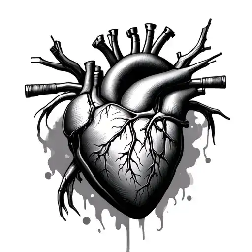 Heart surgery tattoo design idea