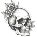 basic skull tattoo design idea