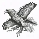Wedge Tailed Eagle tattoo design idea