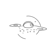 A simple minimalist tattoo that has alien spaceship tattoo design idea