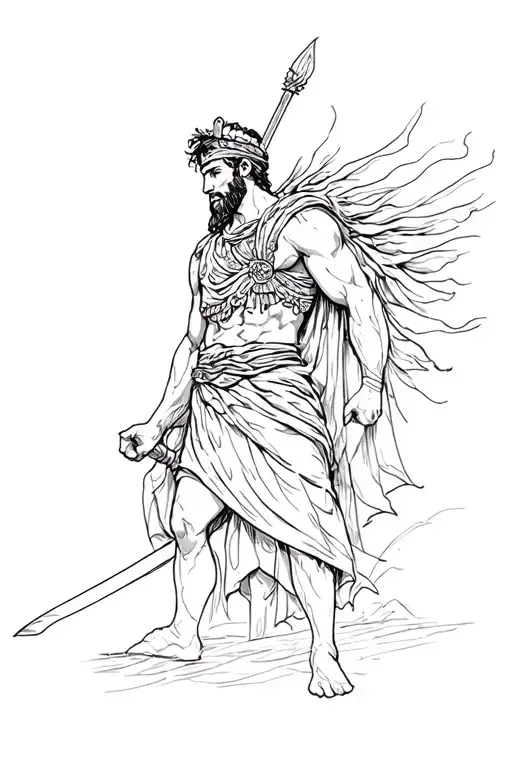 forearm tattoo of greek warrior  tattoo design idea