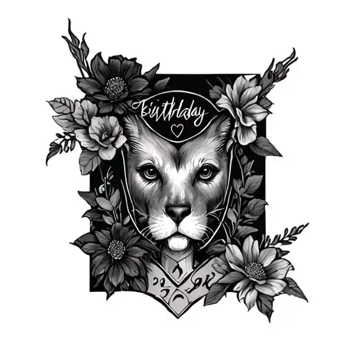 Birthday Month tattoo design idea